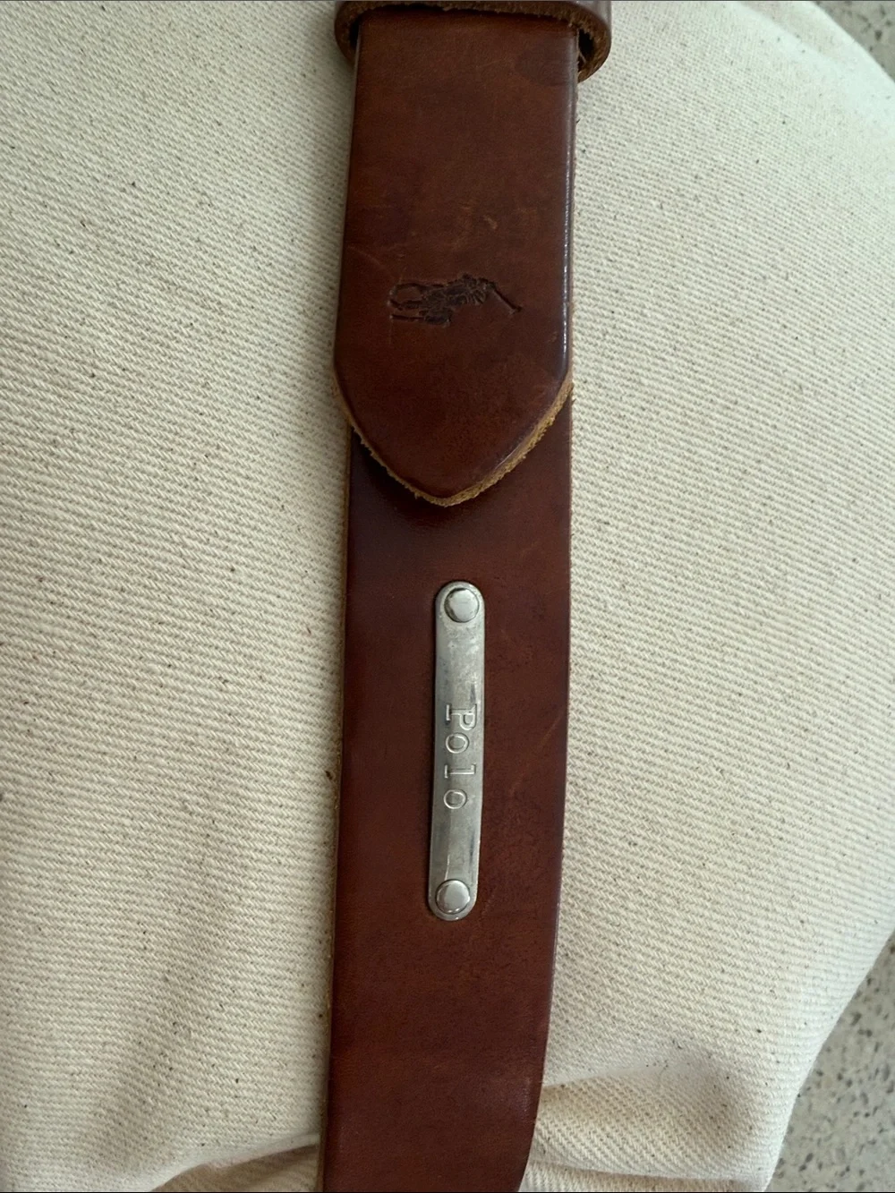 Men's Brown Leather Belt with Silver Buckle